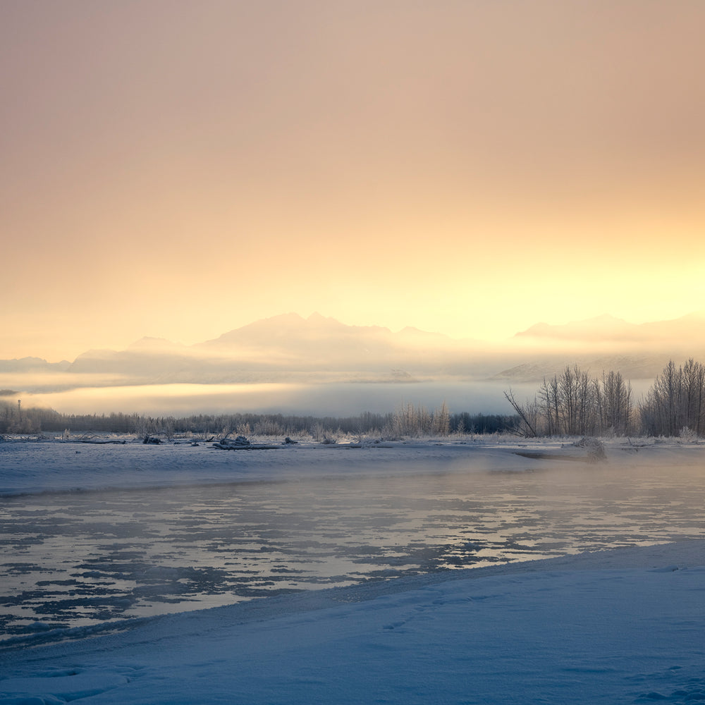 Ice Fog creates for amazing sunrise light in the Matanuska Valley