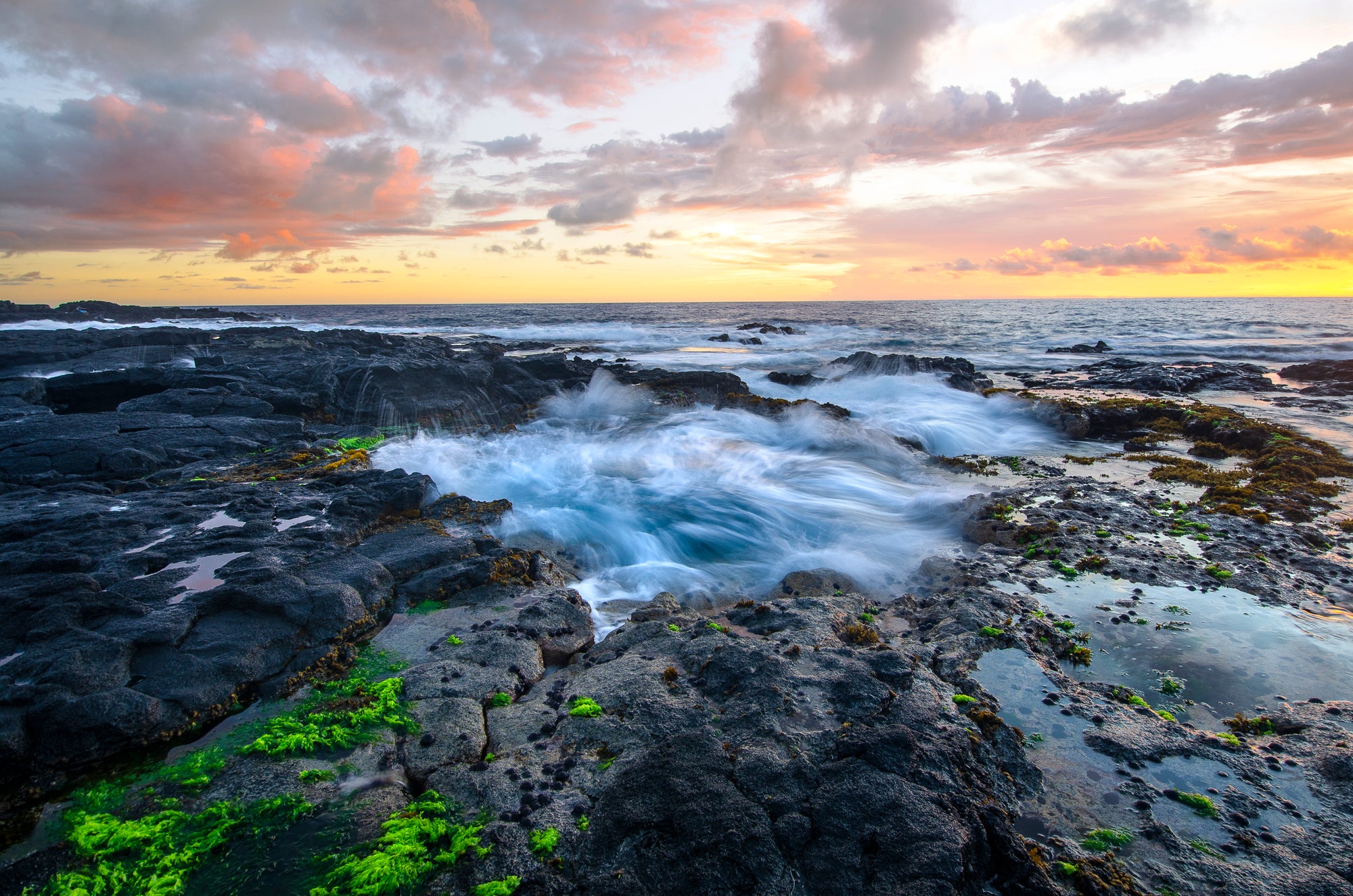 Sunset at Pele's Well on the Big Island of Hawaii