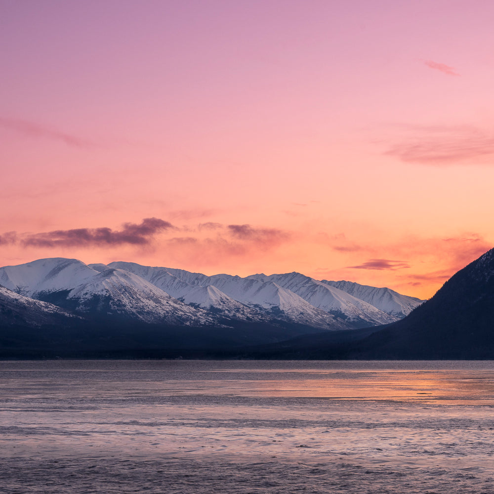 Winter Solstice Sunset on the Turnagain Arm in Alaska