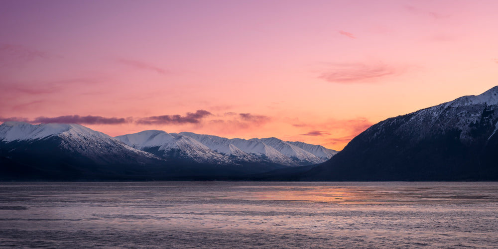 Winter Solstice Sunset on the Turnagain Arm in Alaska